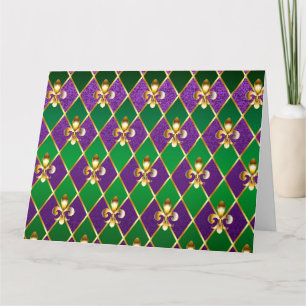 Jewelry Background Mardi Gras Kort