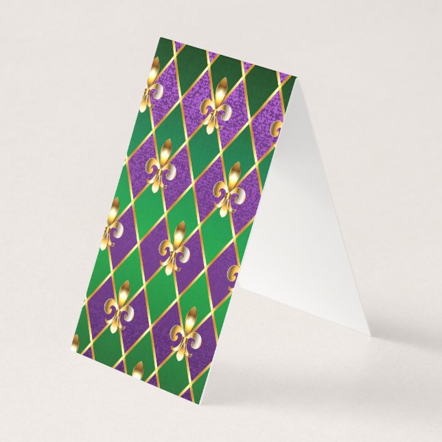 Jewelry Background Mardi Gras Kort (Baksida)