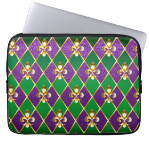 Jewelry Background Mardi Gras Laptop Fodral
