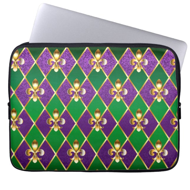 Jewelry Background Mardi Gras Laptop Fodral (Framsidan)