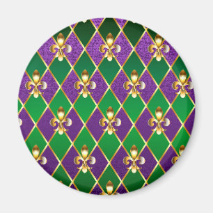 Jewelry Background Mardi Gras Magnet