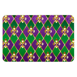 Jewelry Background Mardi Gras Magnet