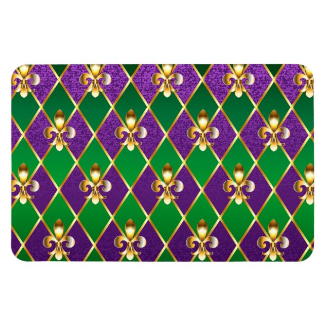 Jewelry Background Mardi Gras Magnet (Horisontell)