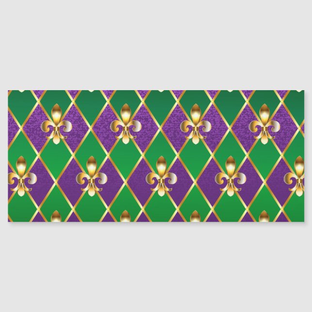 Jewelry Background Mardi Gras Magnetisk Inbjudningskort (Framsida)