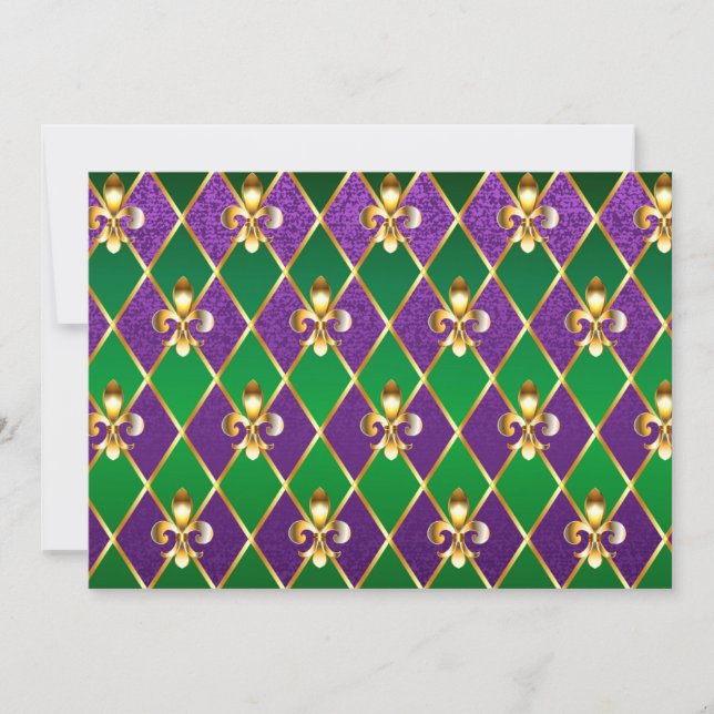 Jewelry Background Mardi Gras Meddelande (Framsida)