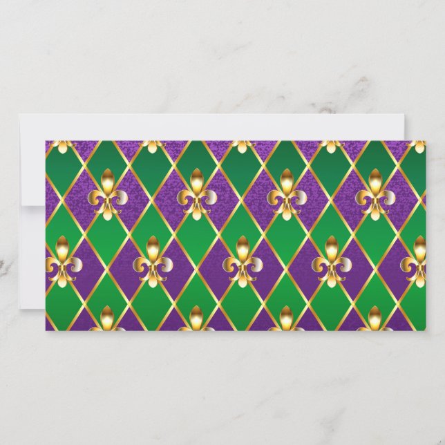 Jewelry Background Mardi Gras Meddelande (Framsida)