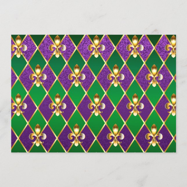 Jewelry Background Mardi Gras Meny (Framsida)