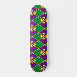 Jewelry Background Mardi Gras Mini Skateboard Bräda 18,5 Cm