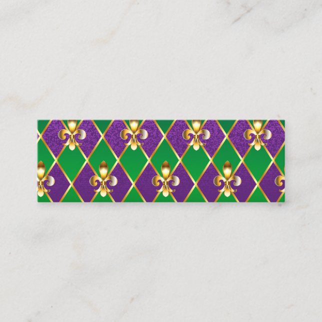 Jewelry Background Mardi Gras Mini Visitkort (Framsida)
