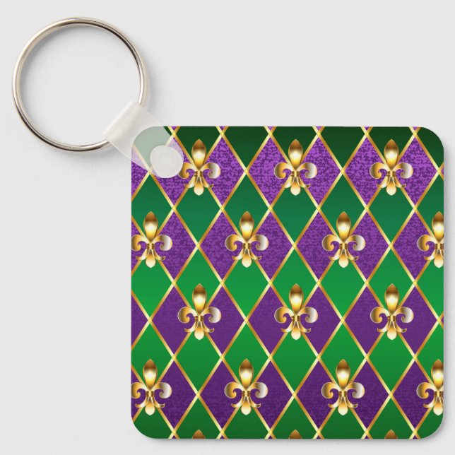 Jewelry Background Mardi Gras Nyckelring (Framsida)