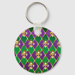 Jewelry Background Mardi Gras Nyckelring