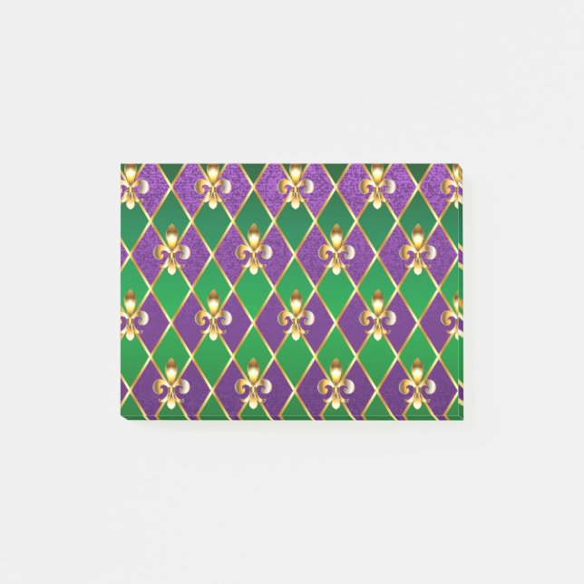 Jewelry Background Mardi Gras Post-it Block (Framsida)
