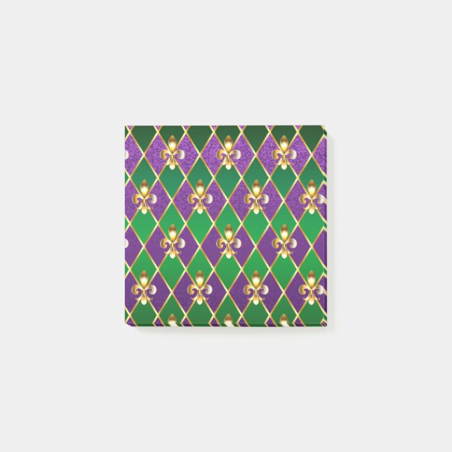 Jewelry Background Mardi Gras Post-it Block (Framsida)