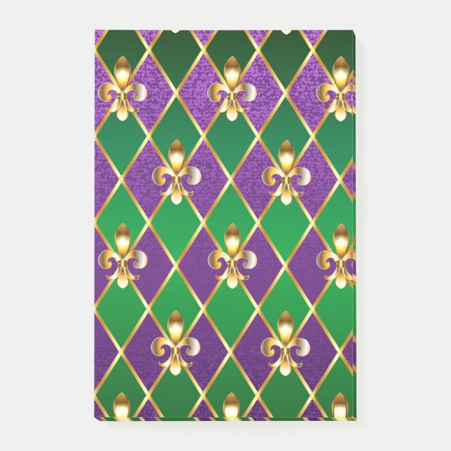 Jewelry Background Mardi Gras Post-it Block (Framsida)