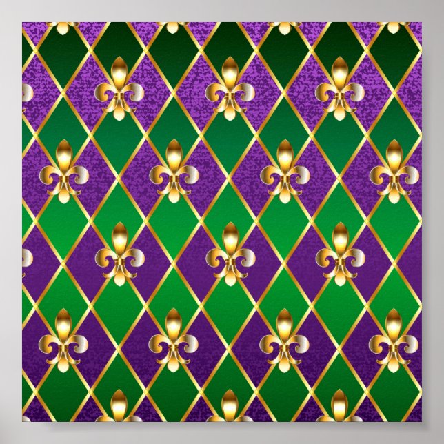 Jewelry Background Mardi Gras Poster (Framsidan)