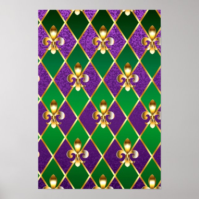 Jewelry Background Mardi Gras Poster (Framsidan)