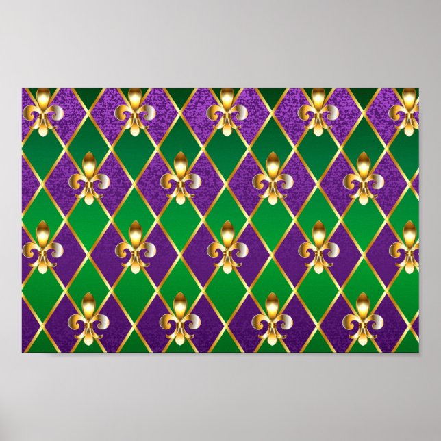 Jewelry Background Mardi Gras Poster (Framsidan)