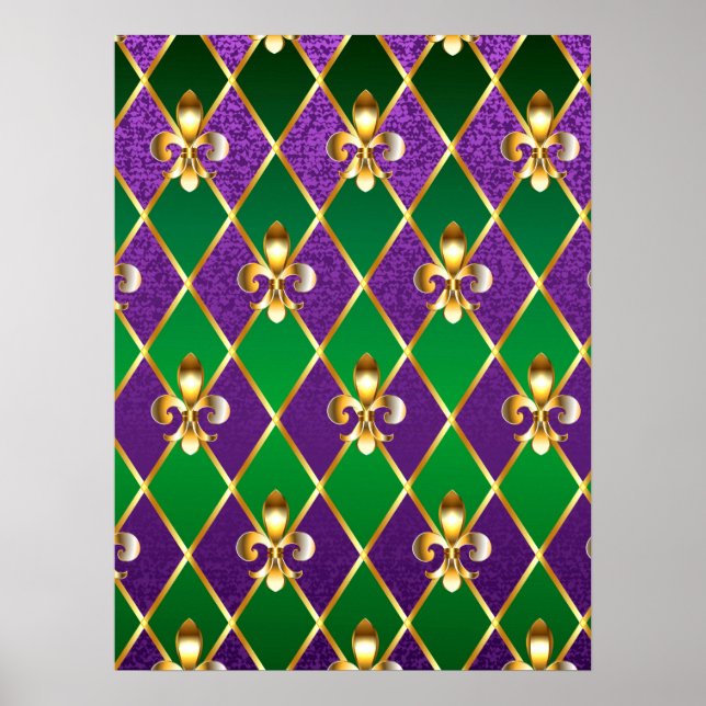 Jewelry Background Mardi Gras Poster (Framsidan)