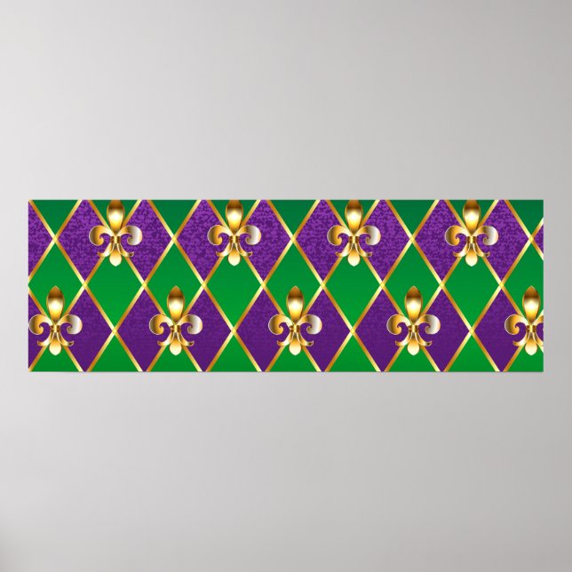Jewelry Background Mardi Gras Poster (Framsidan)