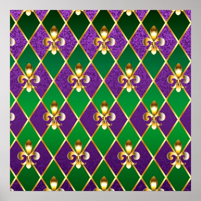 Jewelry Background Mardi Gras Poster (Framsidan)