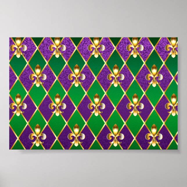 Jewelry Background Mardi Gras Poster (Framsidan)
