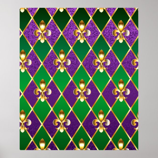Jewelry Background Mardi Gras Poster (Framsidan)