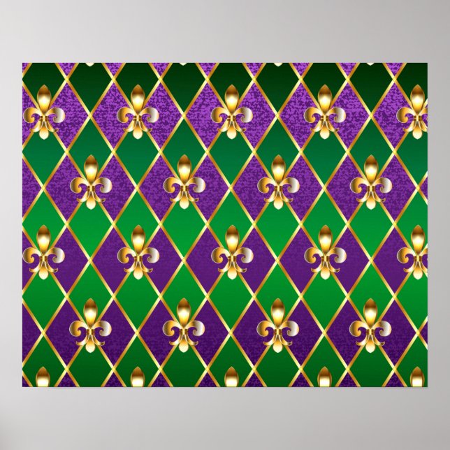 Jewelry Background Mardi Gras Poster (Framsidan)