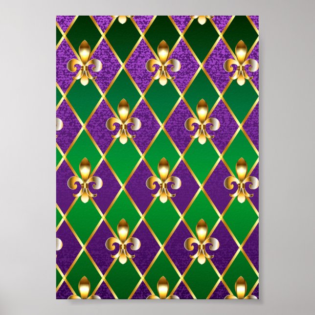 Jewelry Background Mardi Gras Poster (Framsidan)