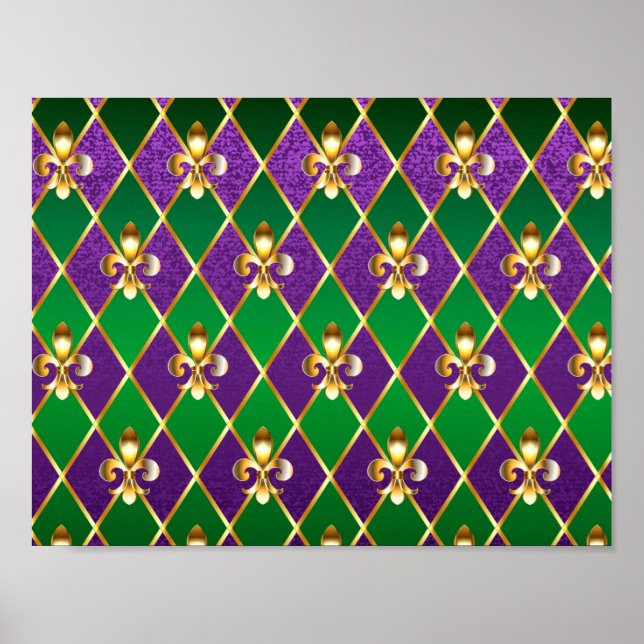 Jewelry Background Mardi Gras Poster (Framsidan)