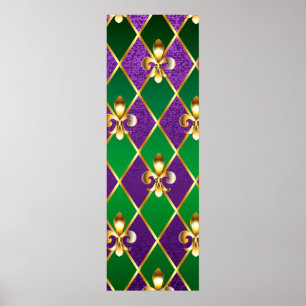 Jewelry Background Mardi Gras Poster