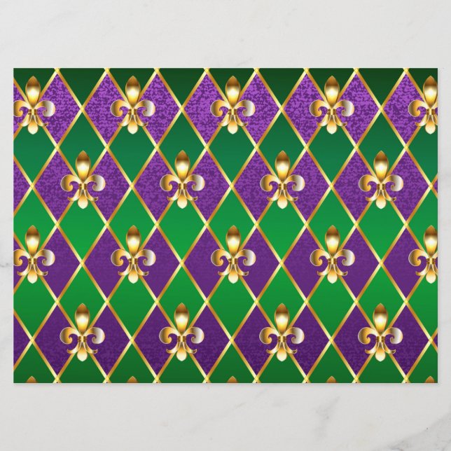 Jewelry Background Mardi Gras Program (Framsida)