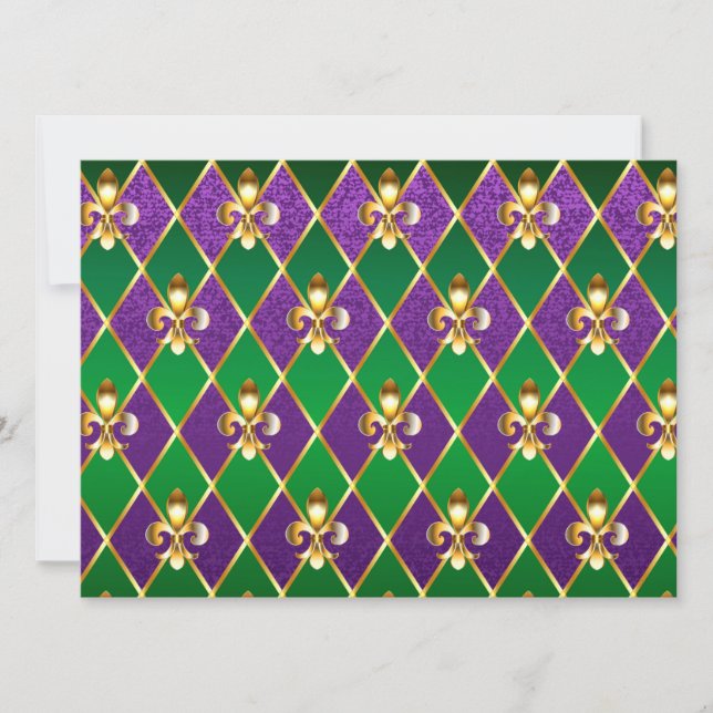 Jewelry Background Mardi Gras Spara Datumet (Framsida)