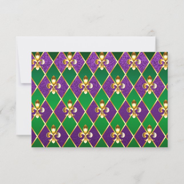 Jewelry Background Mardi Gras Spara Datumet (Framsida)