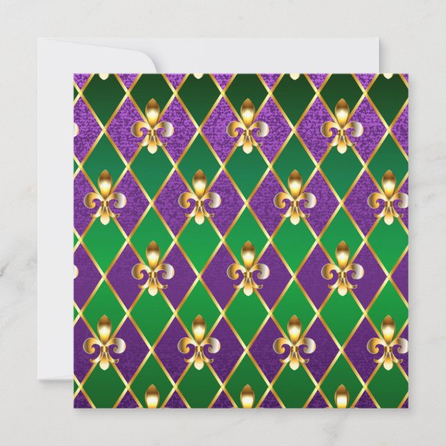 Jewelry Background Mardi Gras Tack Kort (Framsida)