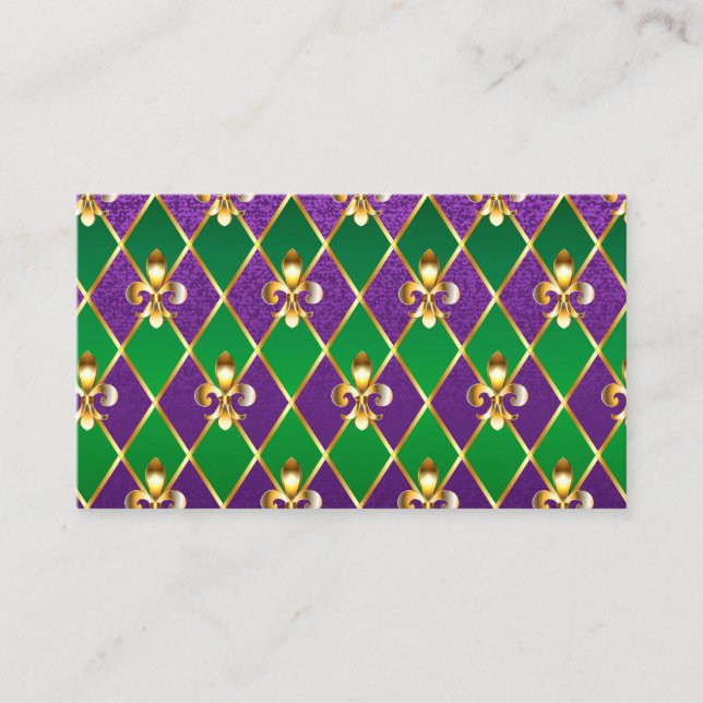 Jewelry Background Mardi Gras Tidsbeställning Kort (Framsida)