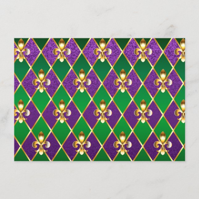 Jewelry Background Mardi Gras Tilläggskort (Framsida)