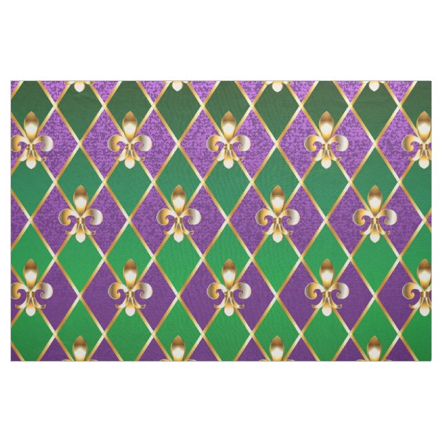 Jewelry Background Mardi Gras Tyg (Yard)