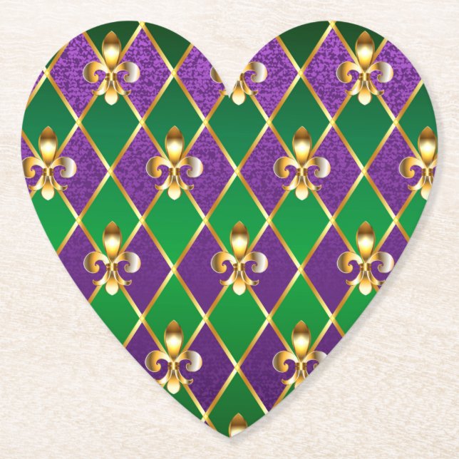 Jewelry Background Mardi Gras Underlägg Papper (Framsida)