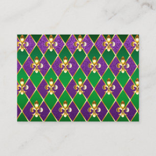 Jewelry Background Mardi Gras Visitkort