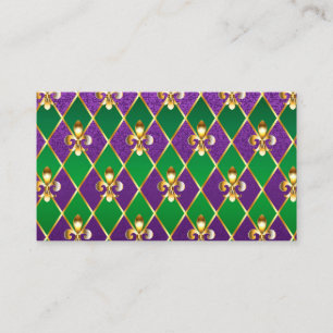 Jewelry Background Mardi Gras Visitkort