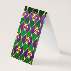 Jewelry Background Mardi Gras Visitkort