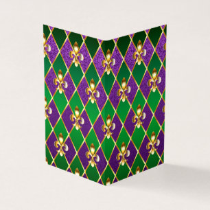 Jewelry Background Mardi Gras Visitkort