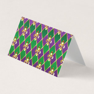 Jewelry Background Mardi Gras Visitkort