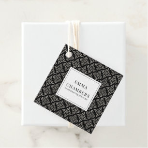 Jewelry Designer Black White Motif Mönster Gåvor Etiketter