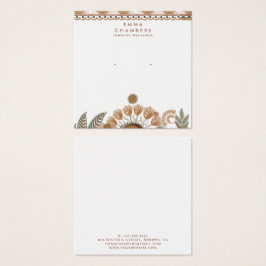Jewelry Designer Boho Terracotta Earring Visning Fyrkantigt Visitkort