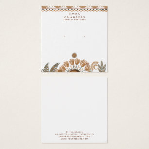 Jewelry Designer Boho Terracotta Earring Visning Fyrkantigt Visitkort