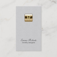 Jewelry Designer Guld Monogram Classy Leather
