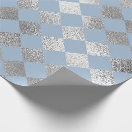 Jewelry Diamond Squares Blue Silver Vip Presentpapper