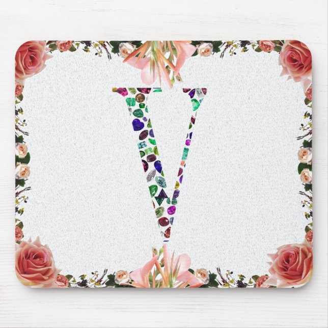 Jewelry Gemstones Monogram Brev V Musmatta (Framsidan)