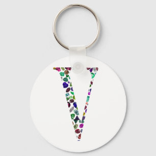 Jewelry Gemstones Monogram Brev V Nyckelring